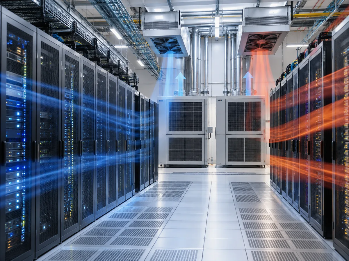 Data center cooling infrastructure with thermal airflow